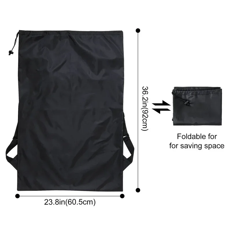 sac à dos imperméable et robuste pour la lessive, grand sac de rangement pliable en polyester pour vêtements, idéal pour le camping, les voyages et les résidences universitaires.