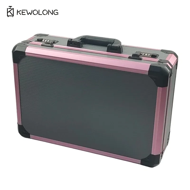 étui professionnel robuste pour appareil photo en alliage d'aluminium, mallette à outils antichoc avec verrouillage par mot de passe pour le stockage et le transport d'équipement