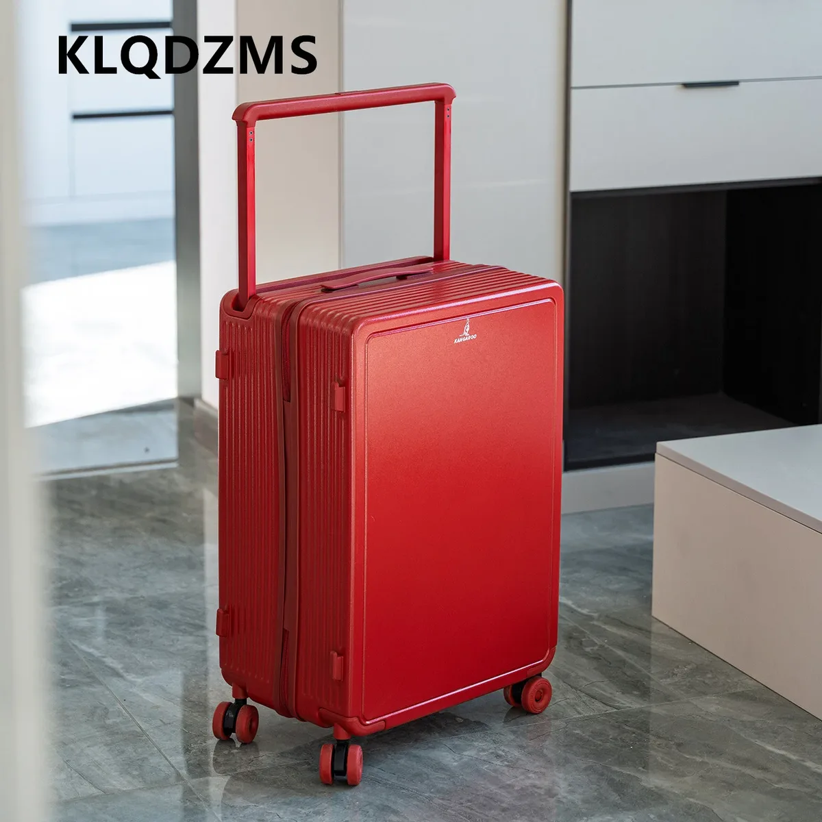 klqdzms valise à fermeture éclair pour femme, valise à roulettes avec cadre en aluminium pour homme, bagages de voyage de grande capacité de 20, 24, 26 et 28 pouces