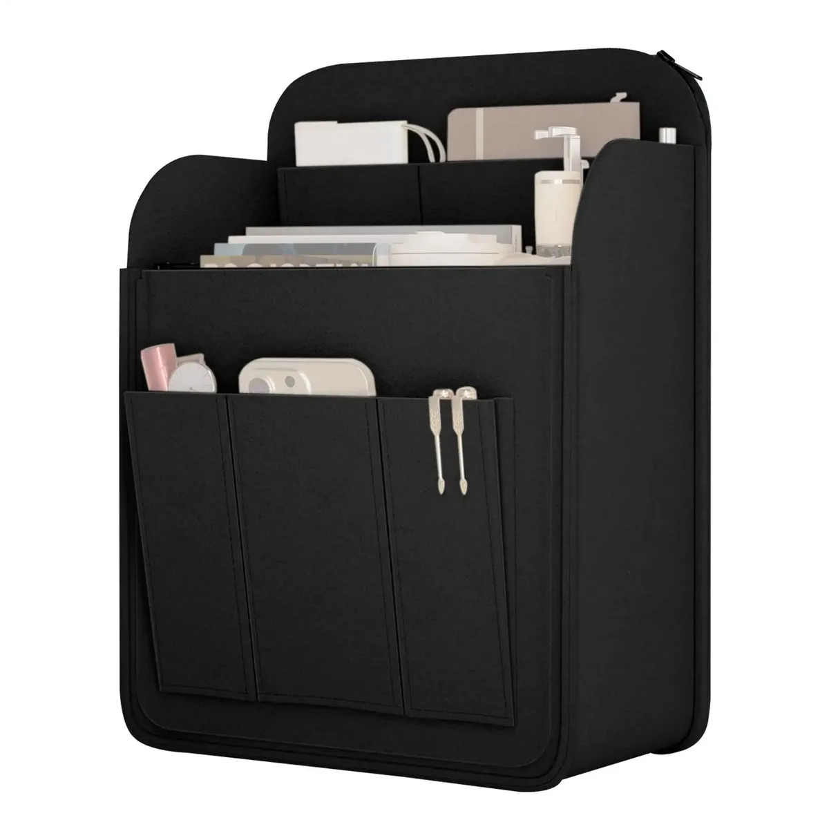 organisateur de sac à dos, sac de rangement portable de grande capacité, pochette multi-poches pour sac à dos, pochette de rangement pour cosmétiques et téléphone