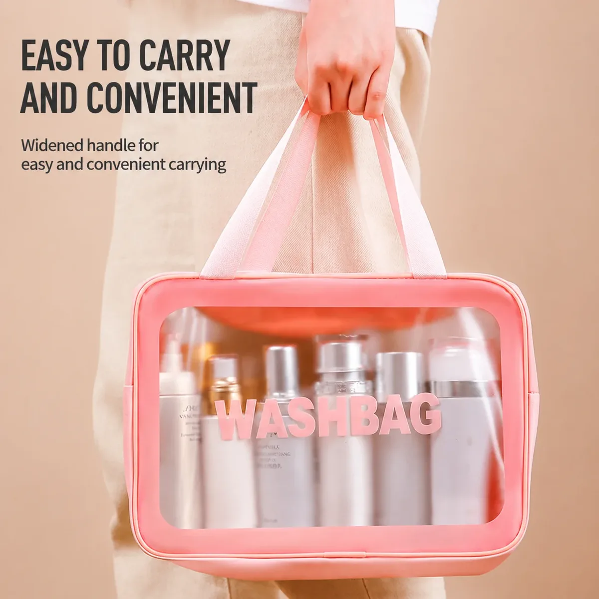 trousse de toilette de voyage, grande trousse transparente pour articles de toilette, sacs de maquillage imperméables et drainants, trousse de lavage épaissie en pvc pour femmes et hommes