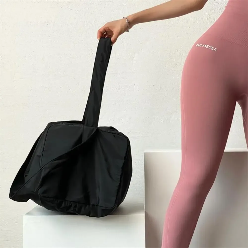 sac d'entraînement de yoga en nylon, grande capacité, couleur unie, sacs de sport, fitness, multifonctionnel, étanche, fourre-tout de voyage, affaires