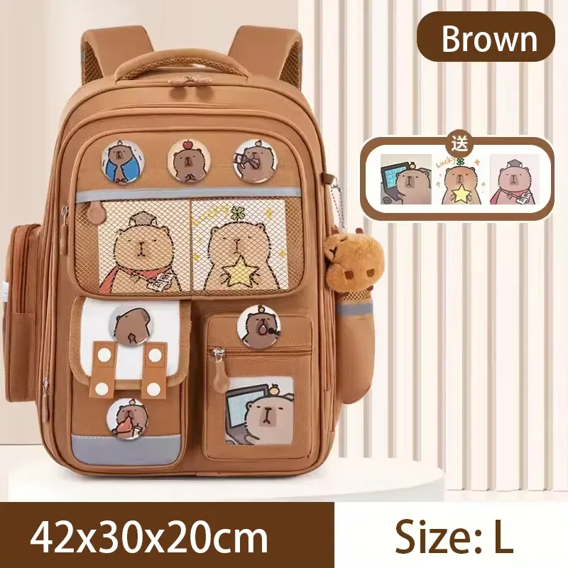 cartable d'étudiant capibara, sac à dos pour enfants de grande capacité. sacs de livres de retour à l'école pour filles et garçons