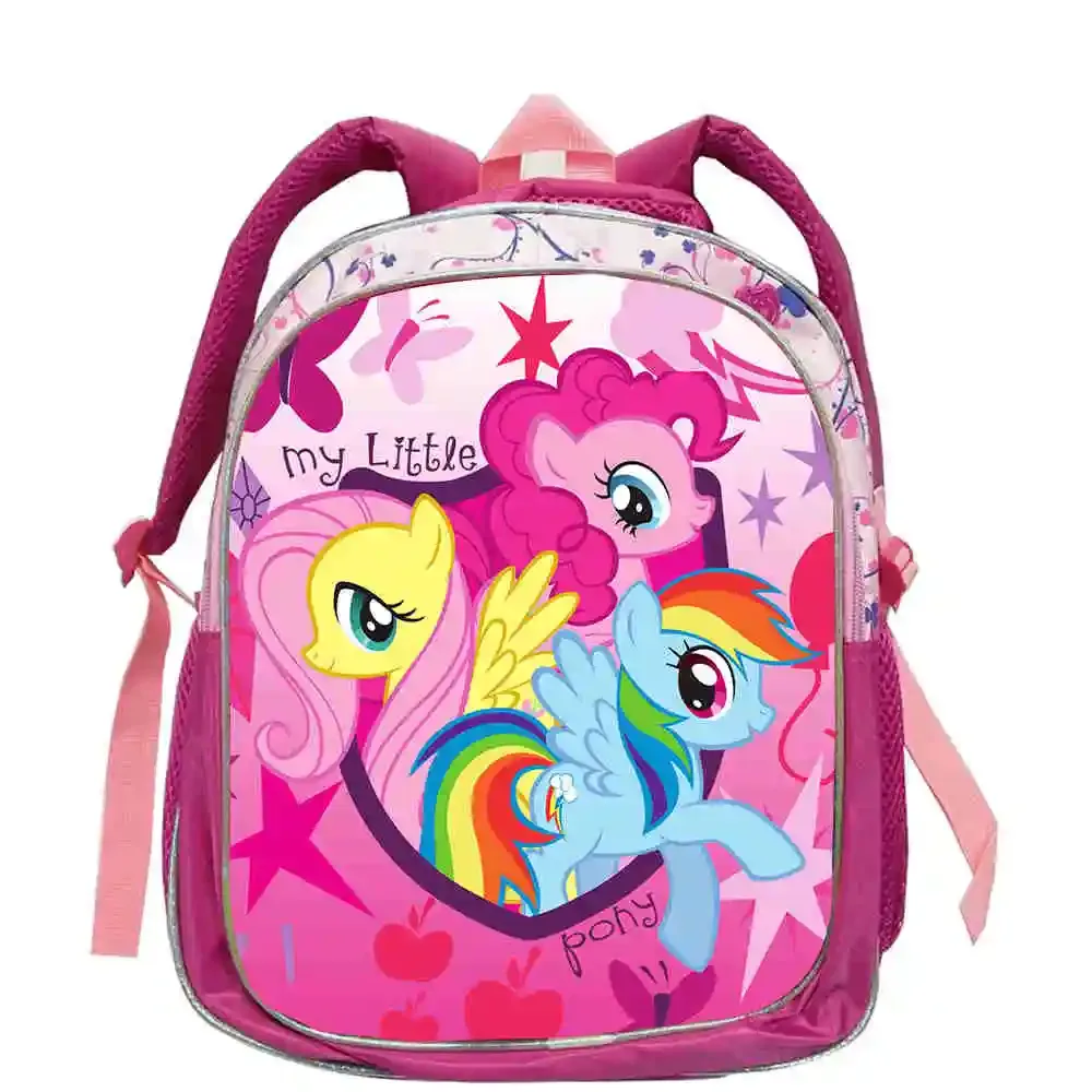 sac à dos rose my little pony rainbow equestria, cartable de maternelle, sac à double épaule, sac de voyage en cuir, cadeaux