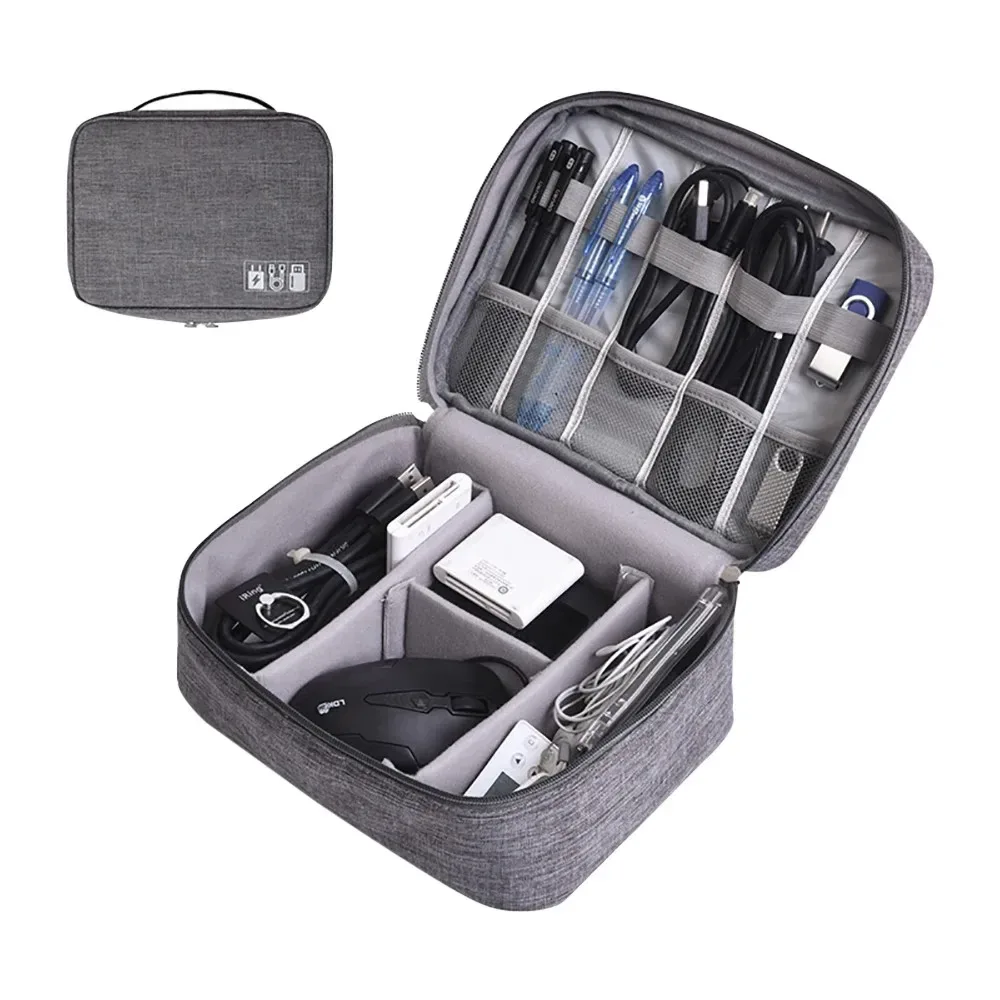 sac de rangement de câbles, organisateur électronique numérique étanche, sac de rangement de prise de chargeur de ligne de données usb portable, organisateur de câbles de voyage