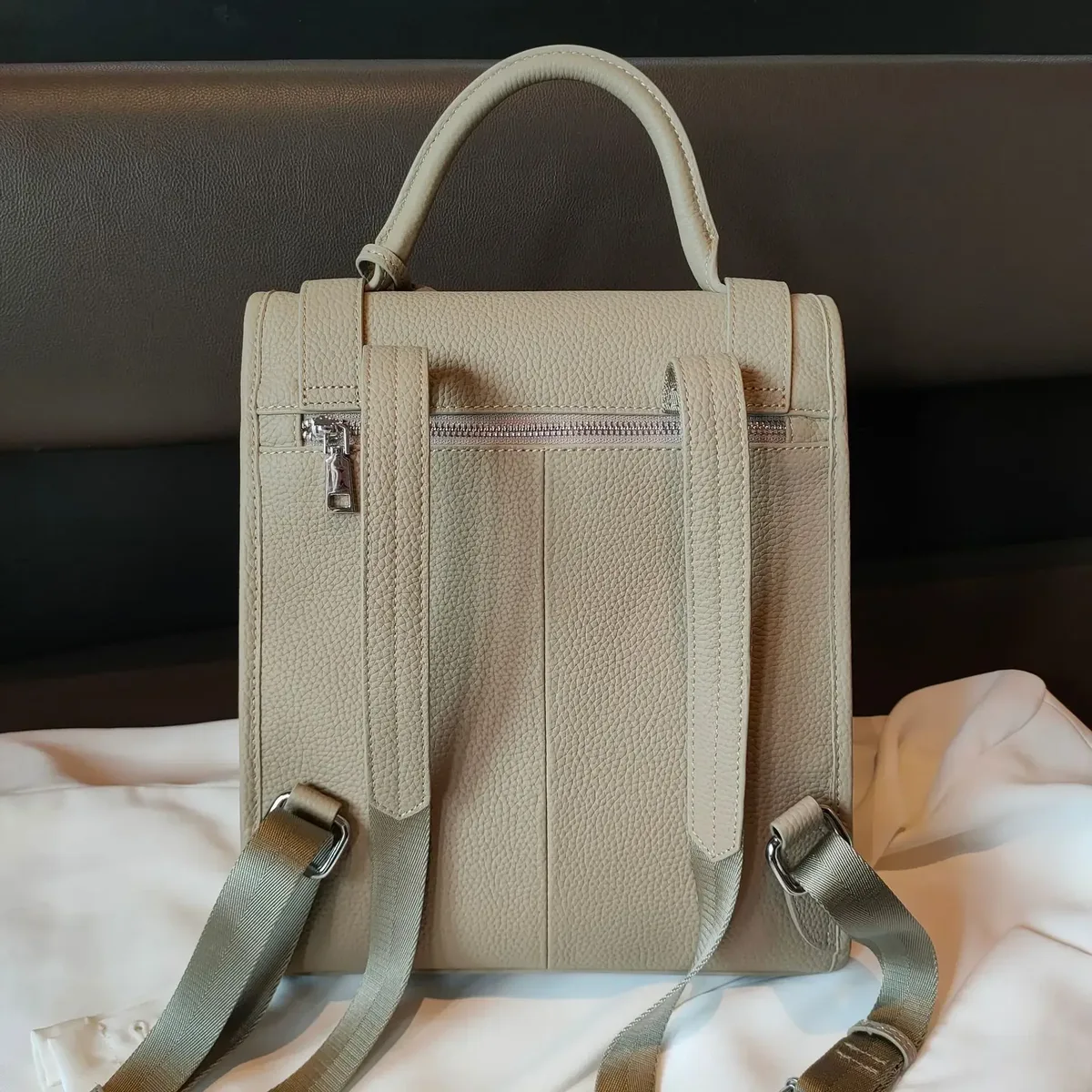 sac à dos en cuir de vache pour femme, grande capacité, style coréen simple, hit-color, full mars, sac double initié pour femme, qualité supérieure, nouveau