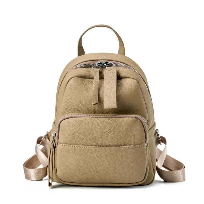sac à dos de grande capacité pour femmes, couche supérieure en cuir de vache, sac à main de voyage polyvalent décontracté, cartable de banlieue pour filles, 2025