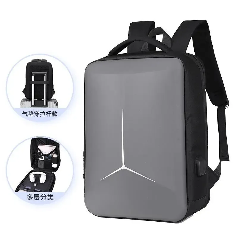 sac à dos d'affaires usb pour hommes, sac à dos de voyage de grande capacité, mode haute sensibilité, sac d'ordinateur étanche pour étudiants