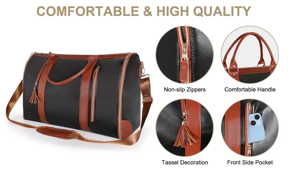 sac de voyage convertible 2-en-1 buylor, sac de rangement pliable pour vêtements, sac transformable pour homme et femme, sac à dos bandoulière