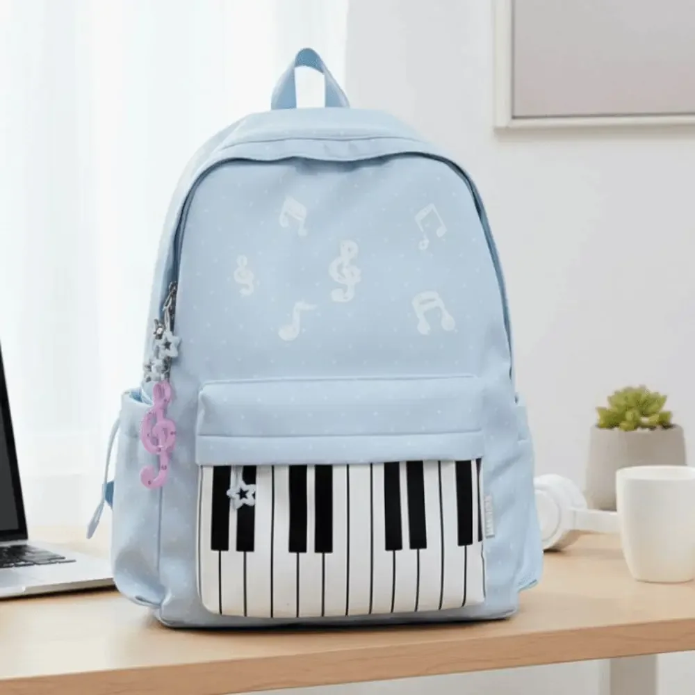 sac à dos pour piano en nylon, multi-poches, design léger, sac à dos pour clavier, résistant à l'usure, grande capacité, sac pour notes de musique, voyages de week-end