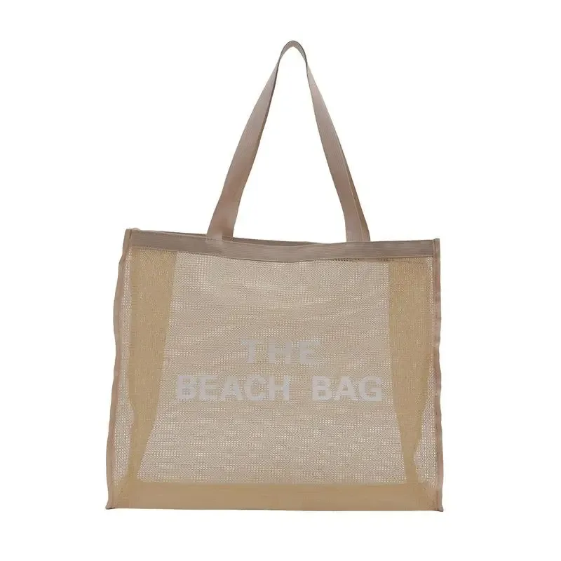 grand sac en maille réutilisable pour femmes, sac de rangement pour la piscine, les voyages/natation, sac de rangement à séchage rapide pour la douche