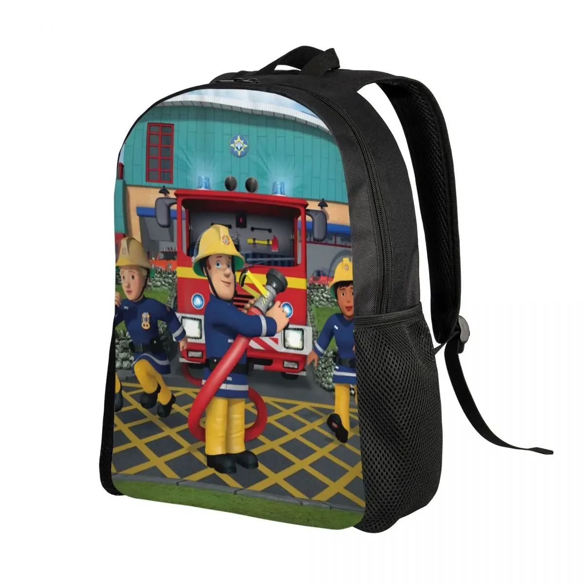 sac à dos de voyage personnalisé sam le pompier pour hommes et femmes, cartable pour ordinateur portable d'école, sac à dos d'étudiant de dessin animé