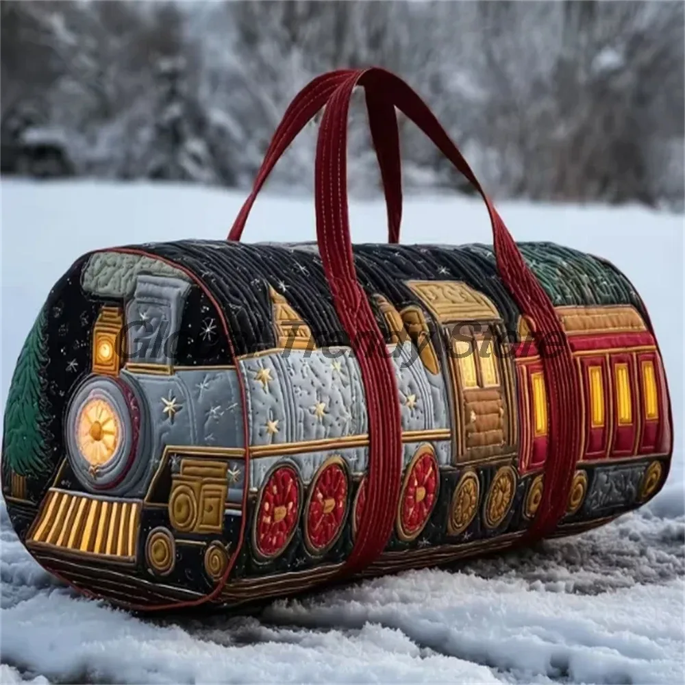 sac de voyage matelassé pour homme, motif floral et bus de la paix, sac fourre-tout décontracté pour femme, sac de week-end