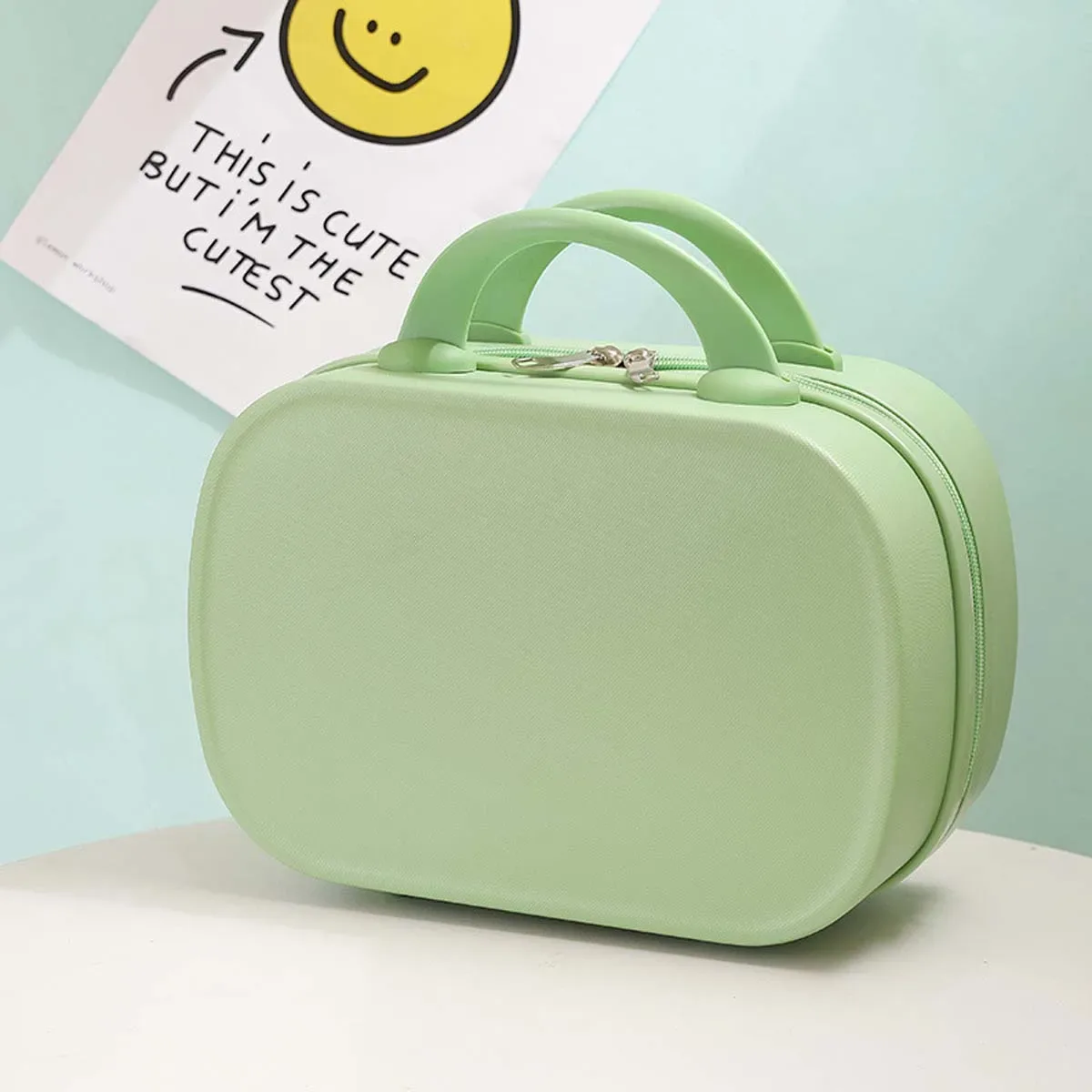 trousse toilette abs tissu doux couleur uni femmes hommes sac maquillage voyage cosmétiques lisse motifs simple