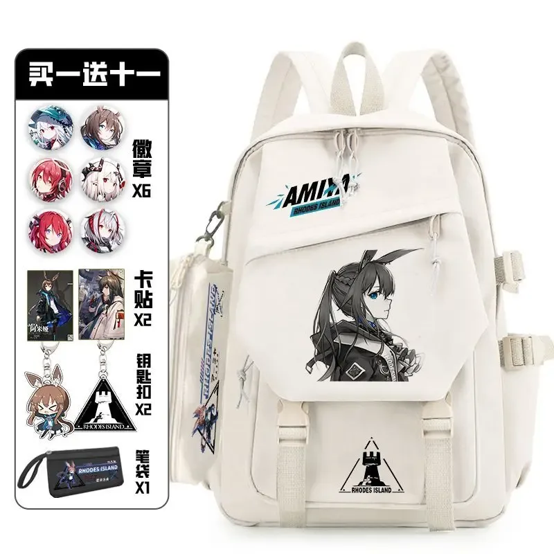 sac dos nylon animaux dessinés poche latérale imprimée fille ange unisexe voyage étudiant adolescents