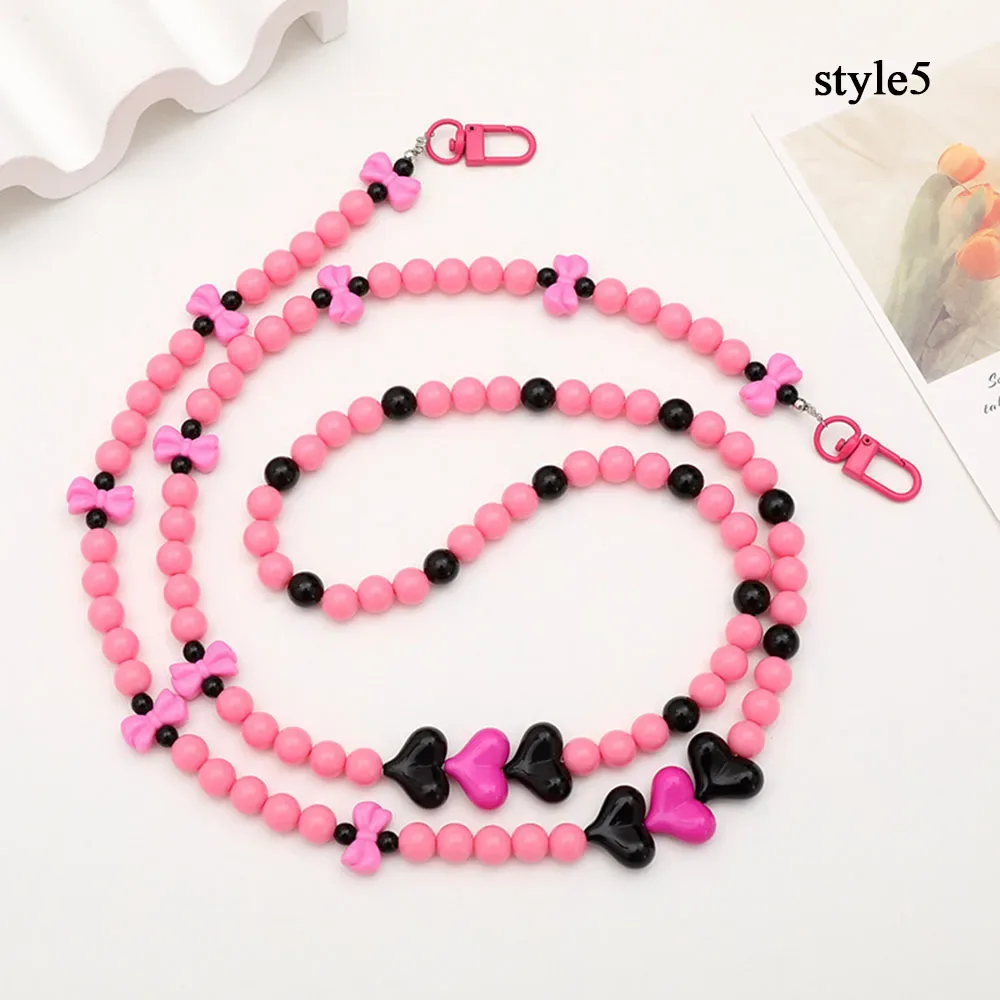 coréen rose fleur téléphone sangle breloque chaîne noeud téléphone portable lanière porte-clés filles sac pendentif mignon bandoulière sac à bandoulière chaîne