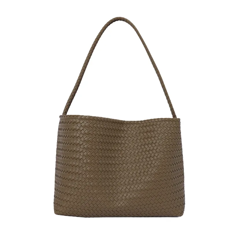 sacs à bandoulière tissés de luxe, nouvelle collection automne 2026, sacs seau en pu grande capacité, sacs fourre-tout vintage pour femmes pour le quotidien