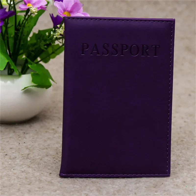 1pc mode nouveau pu femmes porte-passeport couple modèles filles voyage passeport couverture unisexe porte-carte homme porte-carte portefeuille