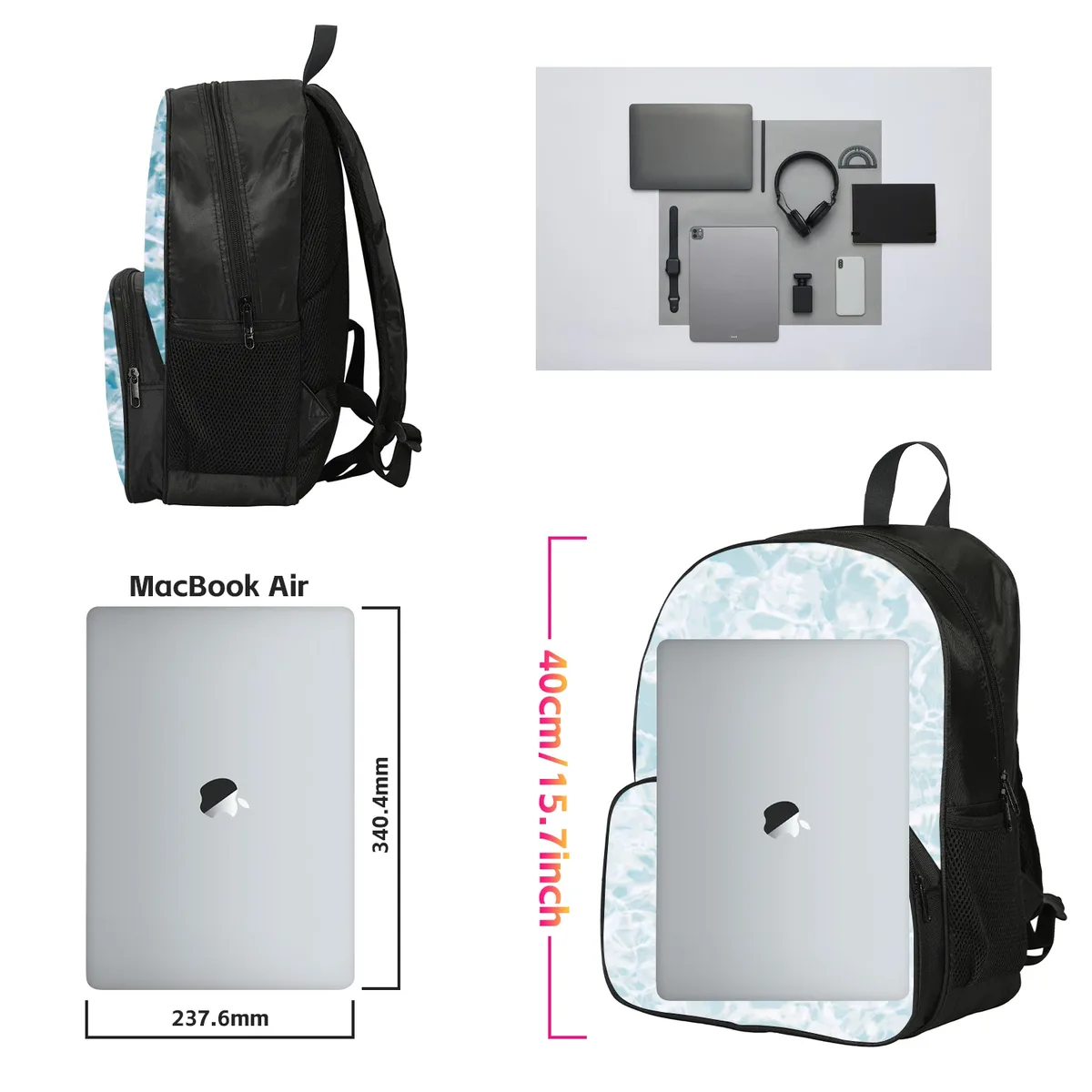 sac à dos pour enfants, sacs à bandoulière, trousse à crayons m-mbappe, ensemble de 3 pièces avec poche avant, sac à dos de star du football