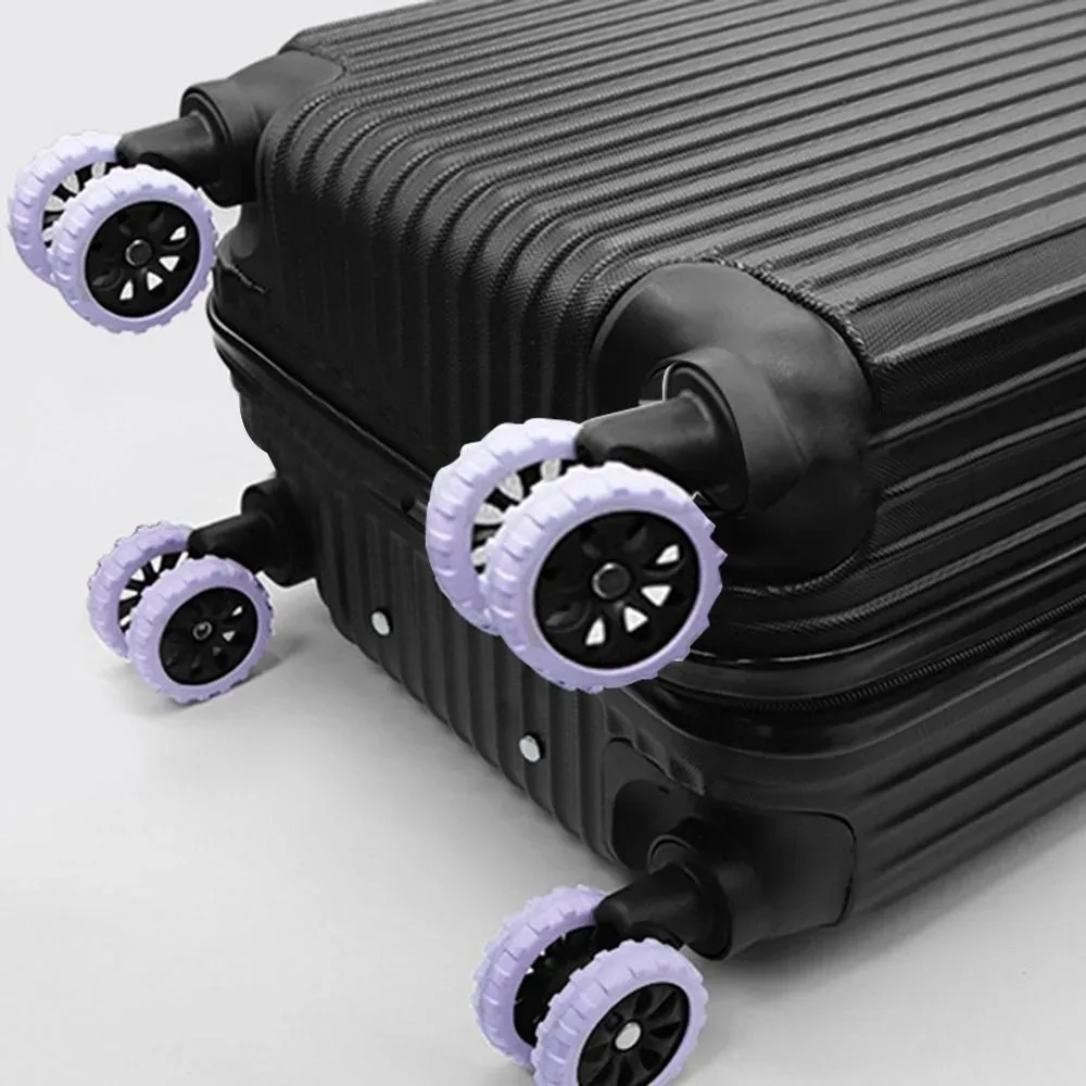 juste de protection des roues de la valise, boîte de chariot anti-bruit sap, roulette à bagages de voyage, pièces de la valise à chaussures, essieux avec son silencieux, 8 pièces