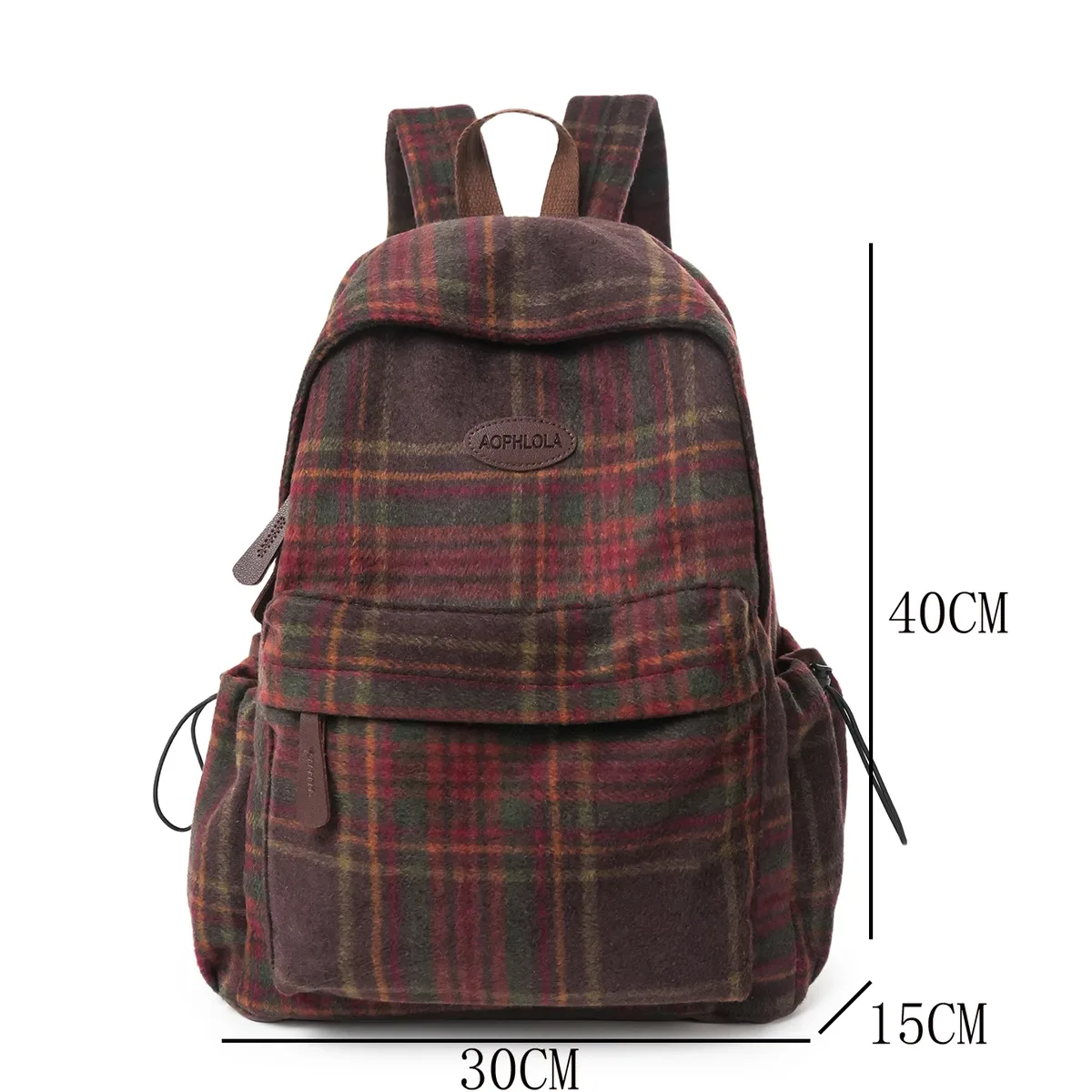 toile de laine motif damier femme sac à dos école livre sacs pour adolescentes garçon femme collège sac étudiant loisirs bagpack