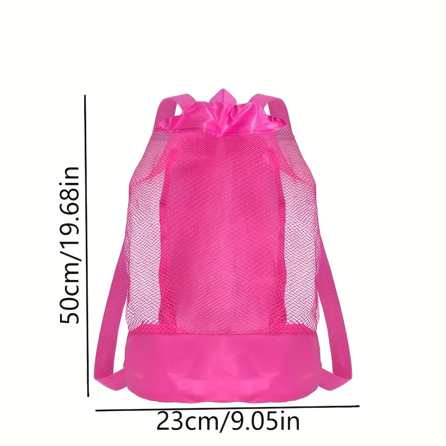 sac voyage maille personnalisation femmes plage gym turquoise rose bleu noir coquillages poche inférieure