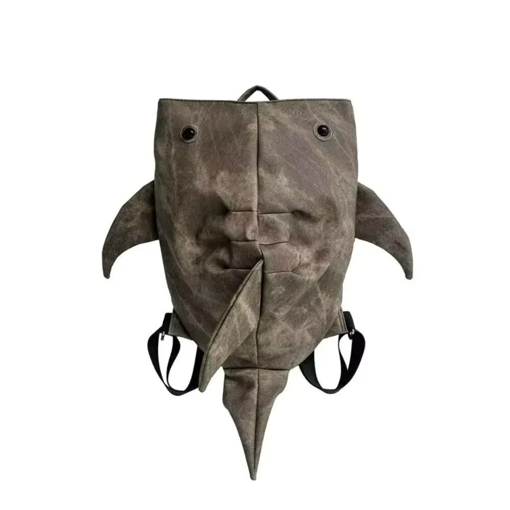 y2k – sac à dos drôle en forme de requin baleine, sac de voyage durable de grande capacité pour femmes et hommes, mignon sac à dos de dessin animé en plein air, cartable d'étudiant