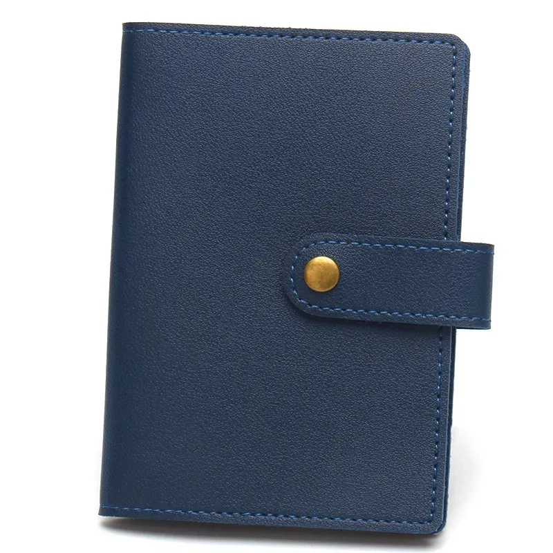 étiquette bagage porte cartes identité voyage accessoires compacts couleurs variées pochettes intérieures fermeture bouton doré usage international