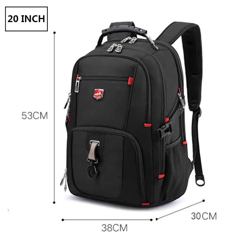sacs à dos étanches pour ordinateur portable 20 pouces, sac d'école avec chargeur usb, sac à dos antivol pour hommes, sac à dos de voyage mochila haute capacité