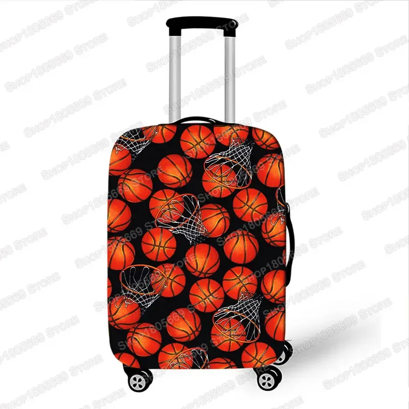 housses de valise de basket-ball imprimées en 3d, accessoires de voyage, boîtier de chariot, housse anti-poussière élastique, fournitures de bagages de 18 à 32 pouces