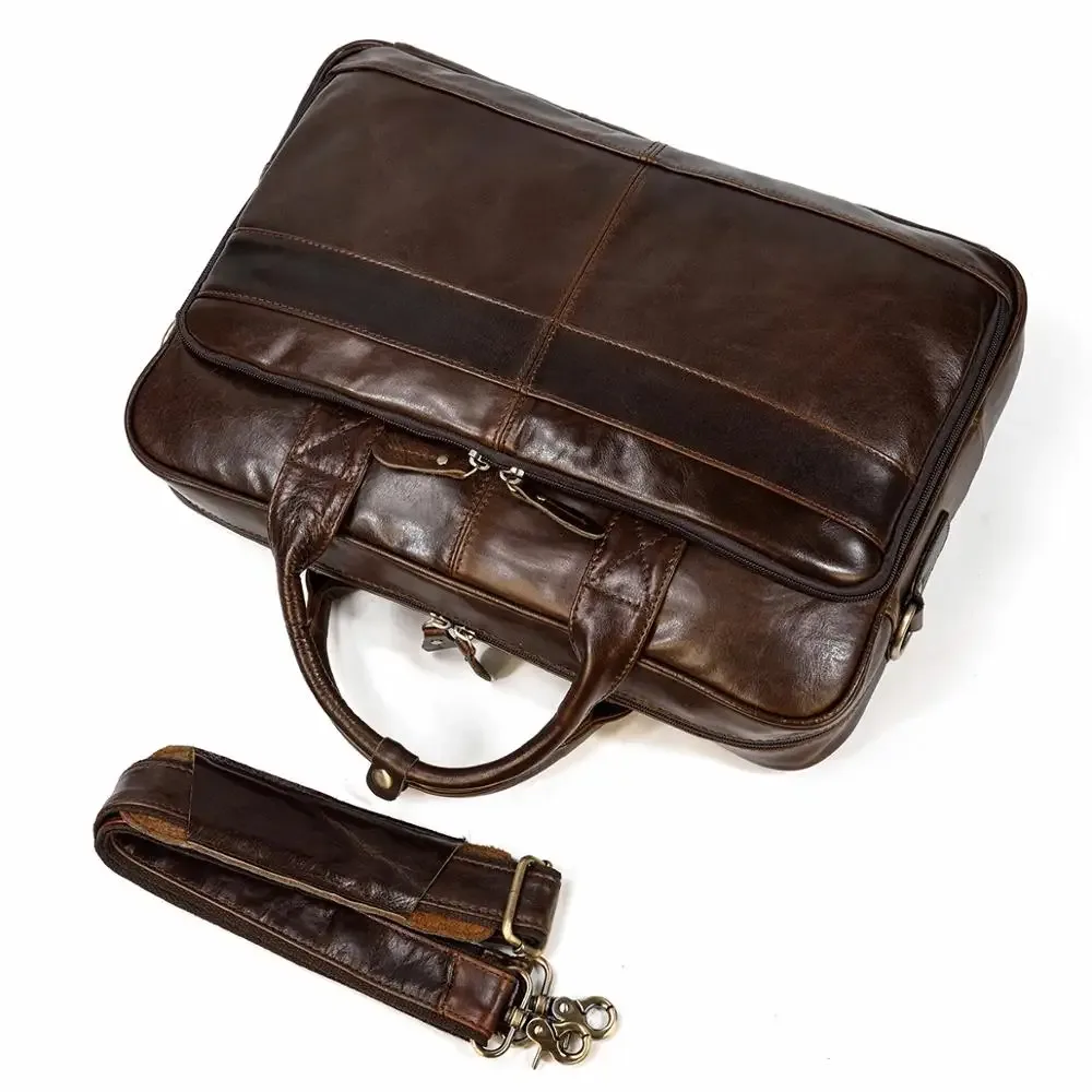 sac à bandoulière en cuir group souple pour homme, sacoche pour ordinateur portable d'affaires, 14 15.6 pouces