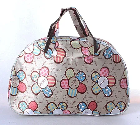 sac voyage sacoche floral beige polyester doux polyvalent femmes hommes sport week end transport vêtements accessoires