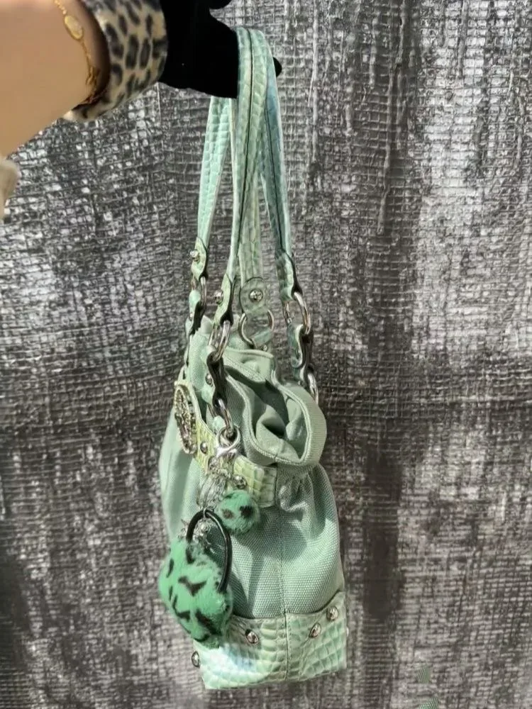 millennium y2k hot girl 2000s nouveau vintage couleur vive en détresse gothique punk sous les bras sac grande capacité sac fourre-tout sac à bandoulière