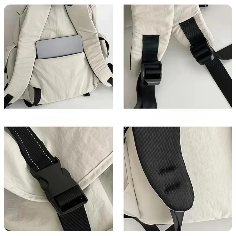 sac à dos de voyage et d'extérieur de style coréen, tendance, léger, grande capacité, en tissu hydrofuge, pour hommes et femmes
