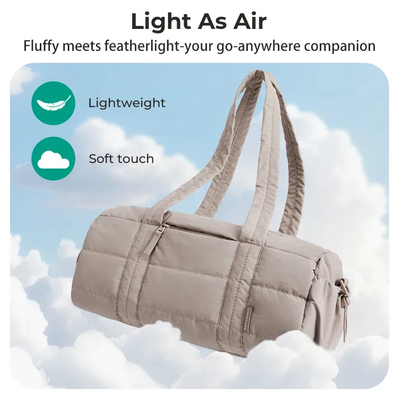 bagsmart sac de sport de voyage pour femme tapis de yoga sac de sport avec poche humide et sèche sac de sport matelassé pour la natation du week-end