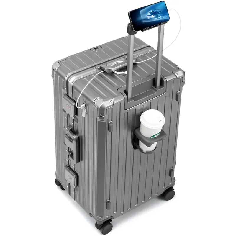 valise à roulettes de grande capacité 30/32 pouces, cadre en aluminium épaissi, valise de voyage, valise cabine 20 pouces, serrure tsa