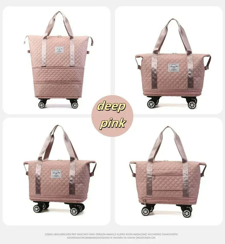 sac de rangement observateur et pliable de grande capacité, sacoche à roulettes universelle pour voyage, dehors, yoga, mathiation sèche