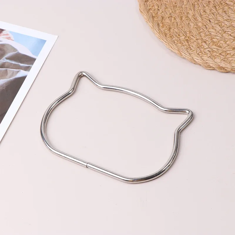 anneau de transport avec tête de chat ronde pour sac à main, poignée de remplacement portable, accessoires de quincaillerie de bricolage, sac à main à la mode, 1pc