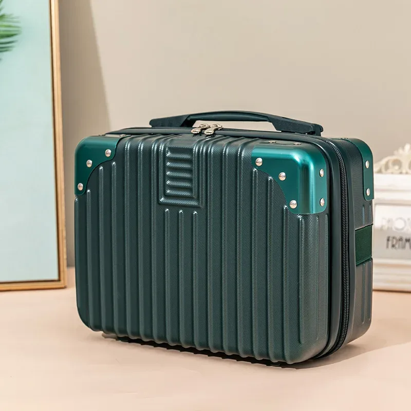 mini valise cosmétique étanche à la main pour enfants, valise d'embarquement légère, trousse de maquillage, 14"
