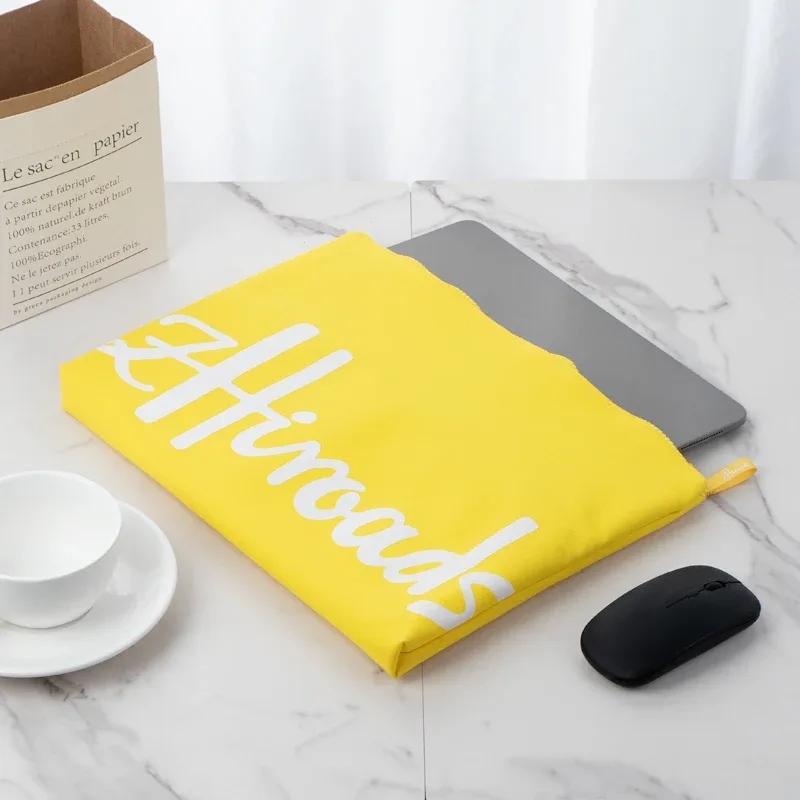 housse pour ordinateur portable en coton, pochette de protection souple pour tablette, étui durable à fermeture éclair pour ipad, ordinateur portable, bureau, voyage