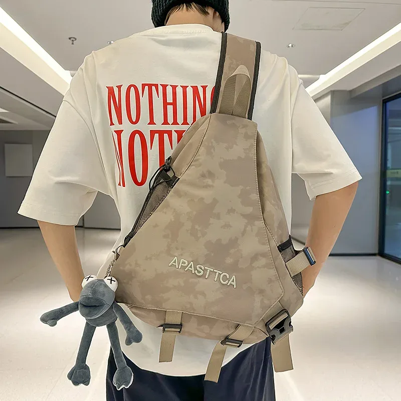 Sac Dos Oxford Université Broderie Camouflage Beige Vert Imperméable Multifonction Bandoulière Arquée Poche Integree Fonction Voyage Extrem