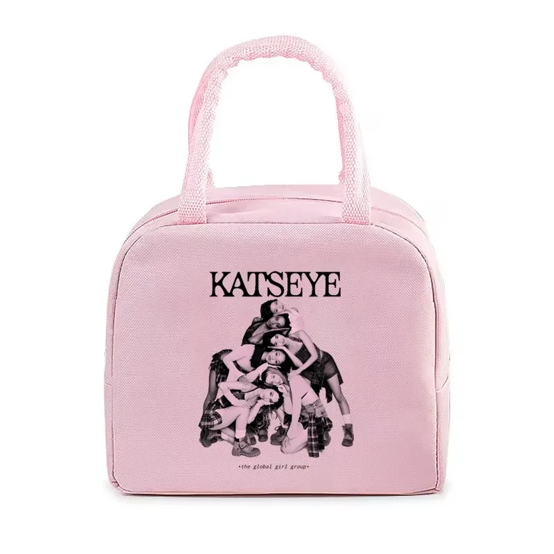 sac fourre-tout imprimé kpop katseye, boîte à lunch thermique, sac de rangement pour hommes, femmes, bureau, étudiants, sacs isothermes pour bento, sac à lunch pour enfants, cadeaux
