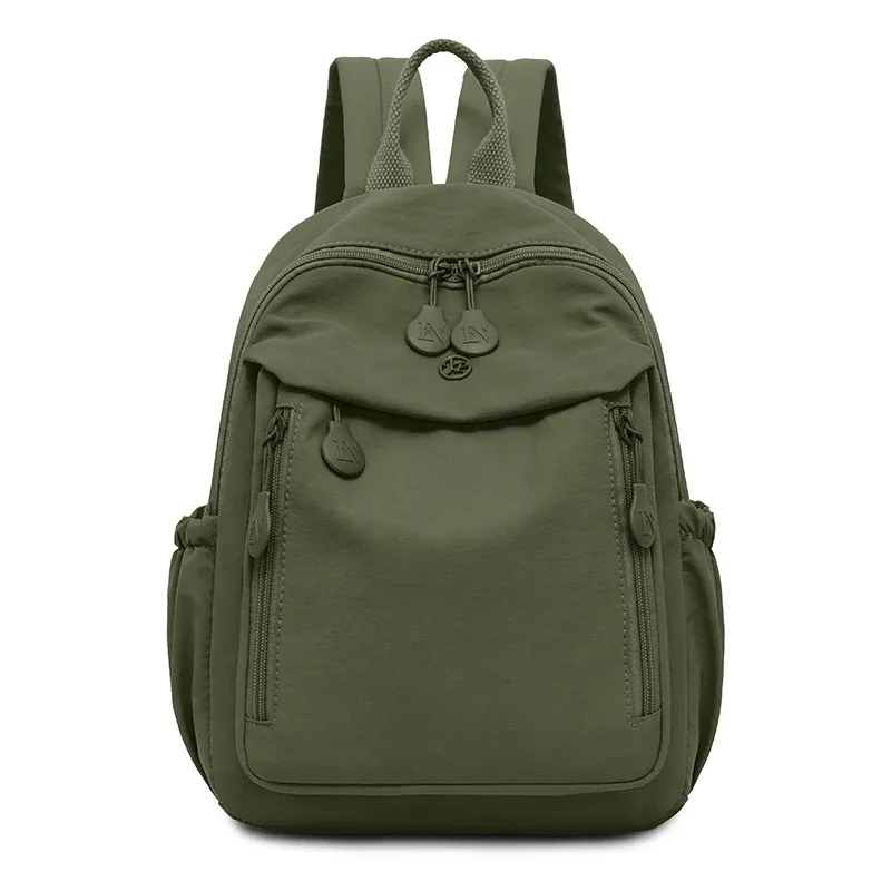 sac à dos décontracté multicolore léger pour femme, sac à bandoulière tendance, sac d'école pour les trajets quotidiens, sac essentiel pour les voyages