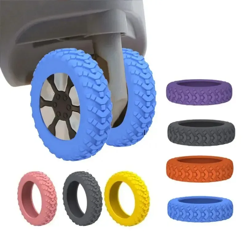 1/20 pièces protège-roues en silicone épaissi, anti-bruit, résistant à l'usure, souple, simple, manchon de protection pour roulettes, accessoire de valise