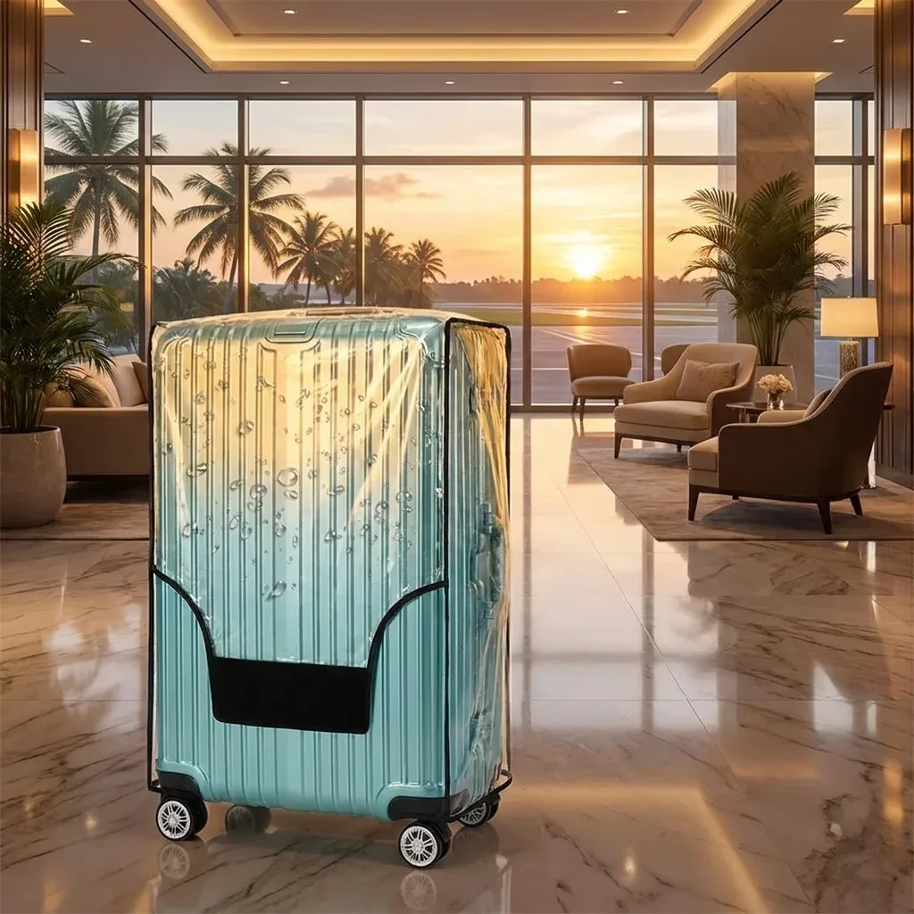 nouvelle housse de protection portable pour bagages de voyage 18-30 pouces, housse de valise transparente en pvc, accessoires de voyage