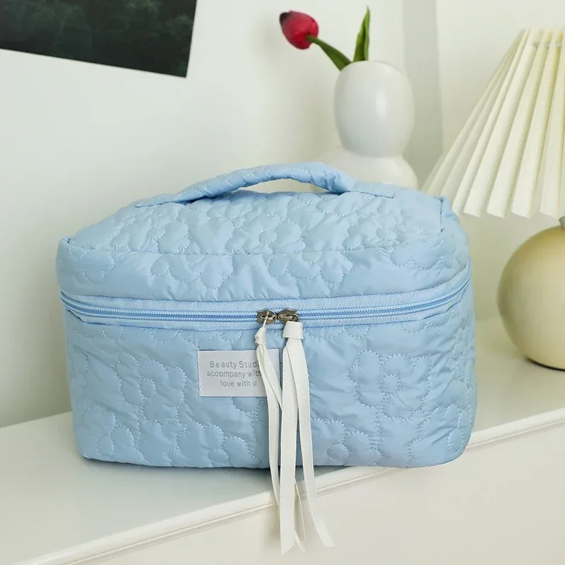 nouveau motif de fleur femmes sac de maquillage portable articles de toilette organisateur cosmétique sac à fermeture éclair femme voyage pochette de lavage grande capacité