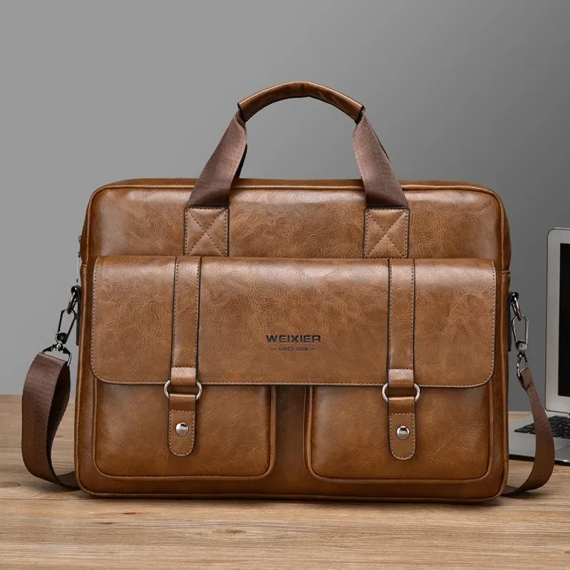 homme mallette d'affaires sac en cuir pu sac à bandoulière sacs de messager hommes bureau sacs à bandoulière pour ordinateur portable a4 fichier hommes sacs à main