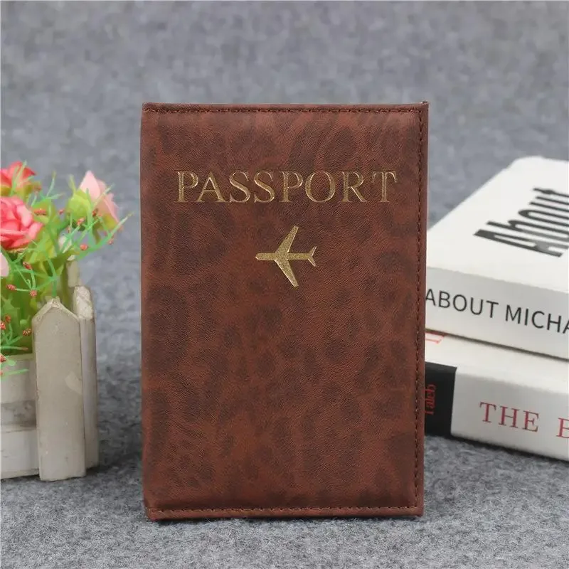 housse de passeport en cuir pu pour hommes et femmes, organisateur, porte-cartes de protection, couvertures de documents d'identité, étui de passeport de voyage, 1 pièce【smq】