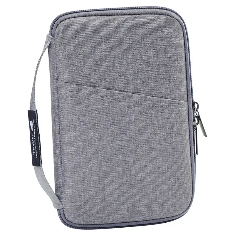 Accessoires de voyage Portefeuille de voyage en tissu OX Porte-billets Porte-passeport familial Housse de protection pour passeport Étui à documents zippé