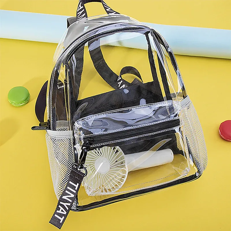 tinyat résistant transparent clair femmes sac à dos sport voyage école cahier sacs à dos grande capacité étudiant sac filles
